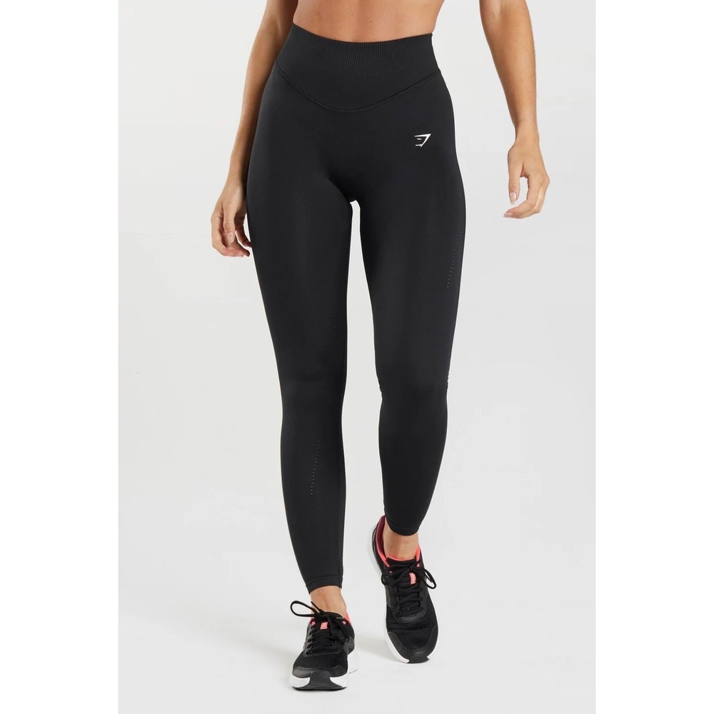 Gymshark Sweat Seamless Sculpt Leggings Black High Waisted Small B3A6P